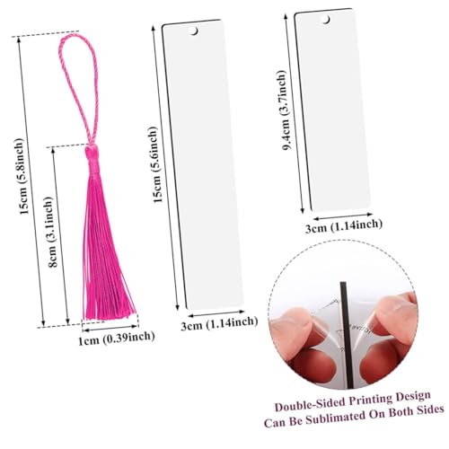 Operitacx Sublimations Lesezeichen Doppelseitig Bedruckbar DIY mit Bunten Quasten Dichte Pappe Blanko Handarbeit Anhänger für Scrapbooking Geschenke Lesehilfe für Schüler und Leser Operitacx Sublimations Lesezeichen Doppelseitig Bedruckbar DIY mit Bunten Quasten Dichte Pappe Blanko Handarbeit Anhänger für Scrapbooking Geschenke Lesehilfe für Schüler und Leser von Operitacx