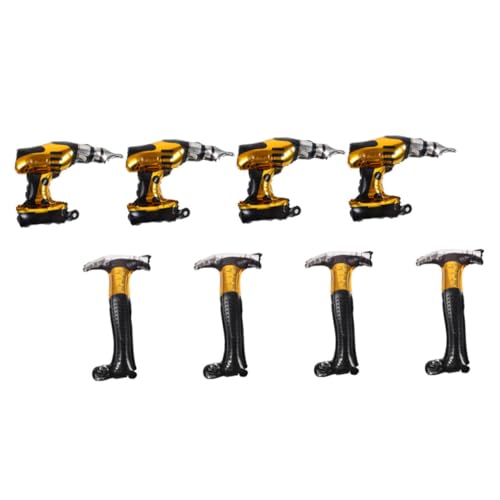 Operitacx Teiliges Aluminiumfolie Ballon Simulierte Hammer und Bohrmaschine Reparaturwerkzeuge Geburtstagsdeko für Jungen Leichte Vielseitige Partydekoration für Innen und Außen Kreative von Operitacx