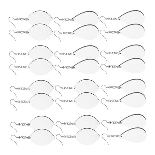 Operitacx Teiliges Diy Ohrstecker Set mit Tropfen und Blattförmigen Sublimations Blanks Hitzebeständige Ohrhaken für Schmuckherstellung und Basteln von Operitacx