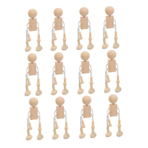 Operitacx Teiliges Holzfiguren zum Bemalen Kreative Diy Karikatur Puppen für Kunsthandwerk Kinderfreundlich und Umweltbewusst für Zuhause Schule und Büro von Operitacx