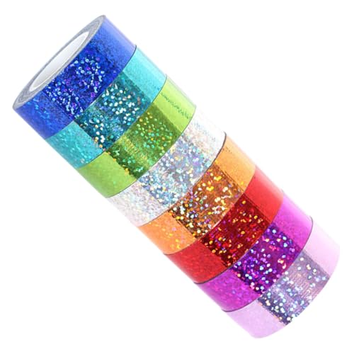 Operitacx Teiliges Selbstklebendes Glitter Tape Holografisches Dekoratives Washi Klebeband für DIY Bastelprojekte Scrapbooking Journale Fotoalben und Geschenkverpackungen Vielseitig und Operitacx Teiliges Selbstklebendes Glitter Tape Holografisches Dekoratives Washi Klebeband für DIY Bastelprojekte Scrapbooking Journale Fotoalben und Geschenkverpackungen Vielseitig und von Operitacx
