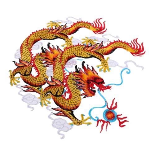 Operitacx Traditionelle Chinesische Drachen Aufbügler Patches Bestickte Applikationen für Kleidung Stilvolle Dekoration für Cheongsam und Jeans Operitacx Traditionelle Chinesische Drachen Aufbügler Patches Bestickte Applikationen für Kleidung Stilvolle Dekoration für Cheongsam und Jeans von Operitacx