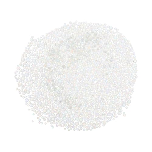 Operitacx Transparent Schillernde Glasperlen ohne Loch Bunte Füllperlen für Diy Schmuckherstellung Resin Maniküre und Handyhüllen Bastelperlen Charm Zubehör von Operitacx