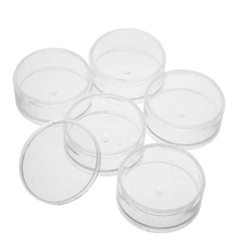 Operitacx Transparente Aufbewahrungsflasche für Schmuck und Kleinteile Hohe Runde Kunststoffbehälter mit Deckel zum Organisieren für Zuhause und Geschäfte von Operitacx