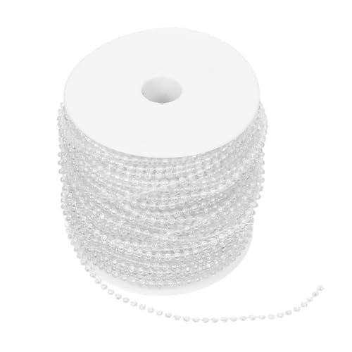 Operitacx Transparente Perlengirlande Kunststoffperlenrolle Fuß Lange Künstliche Perlenkette für DIY Hochzeit Party Dekoration Vielseitig Einsetzbar für Weihnachtsbaum und Blumenarrangements Operitacx Transparente Perlengirlande Kunststoffperlenrolle Fuß Lange Künstliche Perlenkette für DIY Hochzeit Party Dekoration Vielseitig Einsetzbar für Weihnachtsbaum und Blumenarrangements von Operitacx