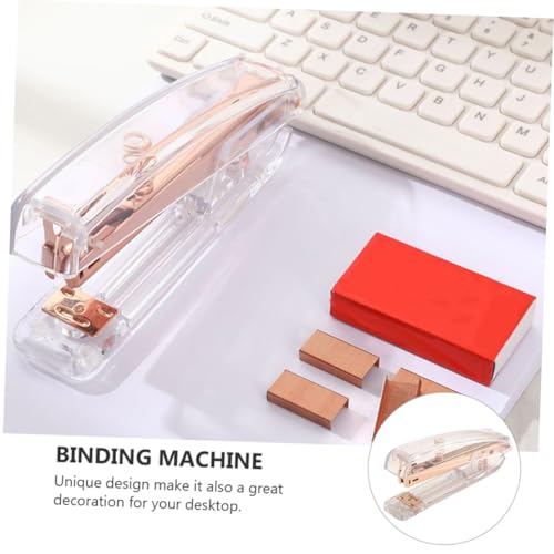 Operitacx Transparenter Desktop hefter Rosegold Praktischer Aktenhefter Buchbindewerkzeug für Schule Büro Heftkapazität Stilvoll Langlebig Operitacx Transparenter Desktop hefter Rosegold Praktischer Aktenhefter Buchbindewerkzeug für Schule Büro Heftkapazität Stilvoll Langlebig von Operitacx