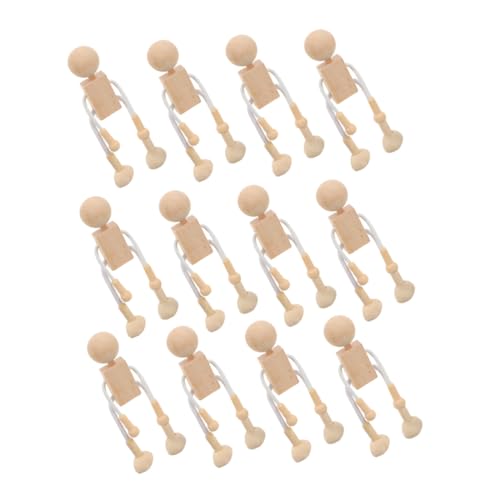 Operitacx Unbemalte Holzpuppen Diy Holzfiguren zum Basteln und Dekorieren für Umweltfreundliches für Kunstprojekte von Operitacx