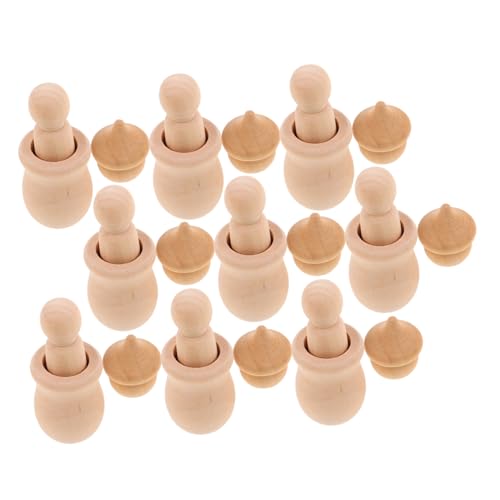 Operitacx Unvollendete Holz-eicheln und Holzpuppen zum Bemalen DIY Natürliche Holzfiguren für Weihnachtsdeko Herbstliche Bastelprojekte Sichere Holzpuppen für Rustikale Wohnaccessoires Operitacx Unvollendete Holz-eicheln und Holzpuppen zum Bemalen DIY Natürliche Holzfiguren für Weihnachtsdeko Herbstliche Bastelprojekte Sichere Holzpuppen für Rustikale Wohnaccessoires von Operitacx