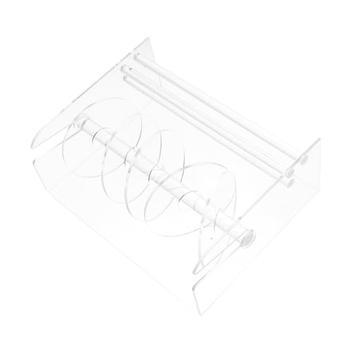 Operitacx Verstellbarer Acryl Etiketten Klebehalter Scheiben Desktop Organizer für Versandetiketten und Klebeband Vielseitig Einsetzbar für Büro Schule Zuhause und Einzelhandel von Operitacx