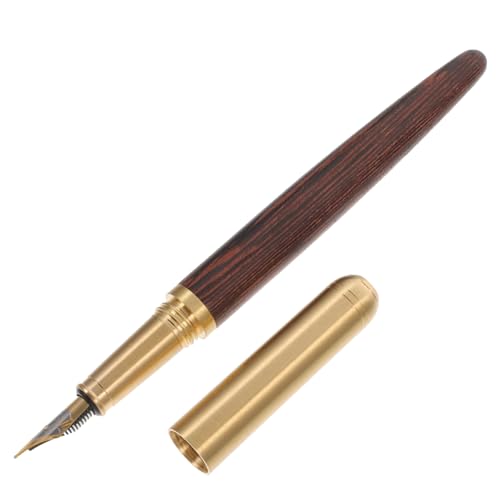 Operitacx Vintage Kalligraphie Füllfederhalter aus Massivem Sandelholz und Messing Feder Rutschfestes Design Langlebiger Deckel als Schreib und Stift für Büro und Schule Operitacx Vintage Kalligraphie Füllfederhalter aus Massivem Sandelholz und Messing Feder Rutschfestes Design Langlebiger Deckel als Schreib und Stift für Büro und Schule von Operitacx