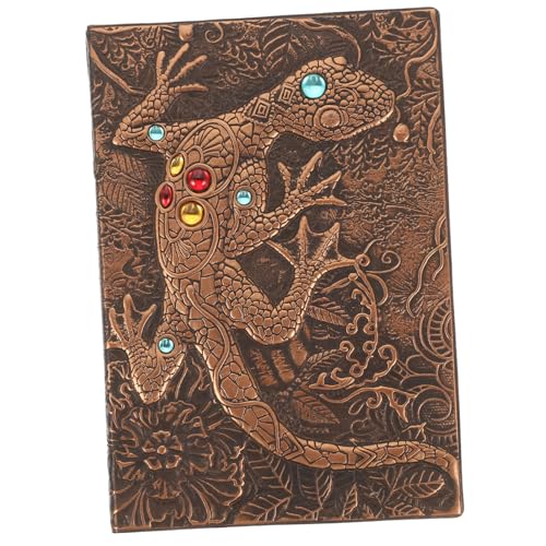 Operitacx Vintage Leder Notizbuch mit Geprägtem Gecko Motiv Robustes Hardcover Farbiges als Studenten Notizblock Terminplaner und Tagebuch für Alltag und Reisen Operitacx Vintage Leder Notizbuch mit Geprägtem Gecko Motiv Robustes Hardcover Farbiges als Studenten Notizblock Terminplaner und Tagebuch für Alltag und Reisen von Operitacx