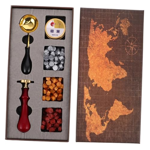 Operitacx Vintage Wachssiegel Stempel mit Wiederverwendbarem Metallstempel und Holzgriff Bunte Wachssticks Kreatives Siegel für Umschläge Personalisierbares Siegelstempel Zubehör für Briefe Operitacx Vintage Wachssiegel Stempel mit Wiederverwendbarem Metallstempel und Holzgriff Bunte Wachssticks Kreatives Siegel für Umschläge Personalisierbares Siegelstempel Zubehör für Briefe von Operitacx