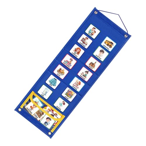 Operitacx Visueller Tagesplan für Gelbem Aufbewahrungspocket Langlebiger und Abwischbarer Routineplaner Selbstständigkeit und Alltagsstrukturen im Klassenzimmer und Zuhause von Operitacx