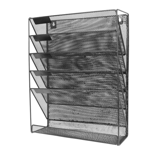 Operitacx Wandmontierter Dokumentenhalter Fünfschichtiger Hängeregistratur Organizer für Büro und Zuhause Robuster Aktenablage aus Hochwertigem Material Praktischer Aufbewahrungslösung für von Operitacx