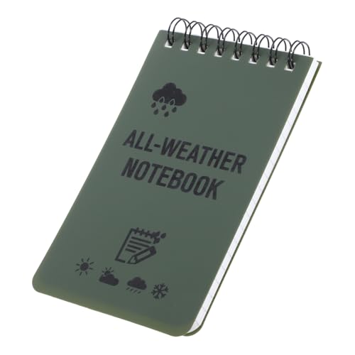 Operitacx Wasserdichtes Notizbuch Tragbares Spiralbindung Notizbuch für Outdoor Aktivitäten Notizblock für Reisen Allwetter Notizblock Büro und Schule von Operitacx