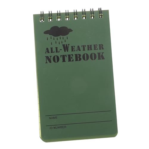 Operitacx Wasserdichtes Spiral Notizbuch Multifunktionales Notizbuch für Schule Büro und Reisen Minimalistisches Design für Studenten und Lehrer Farblich Angepasst an Camouflage Grün von Operitacx