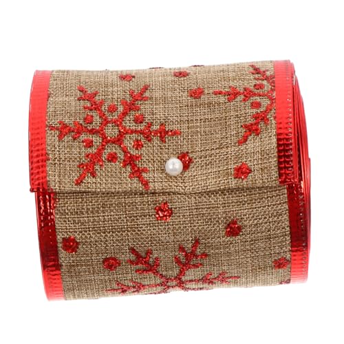 Operitacx Weihnachtliches Bronzing Band Breit Dekoratives DIY Geschenkband für Haarschleifen Festliche Verpackung Umweltfreundlich Waschbar Farbecht von Operitacx