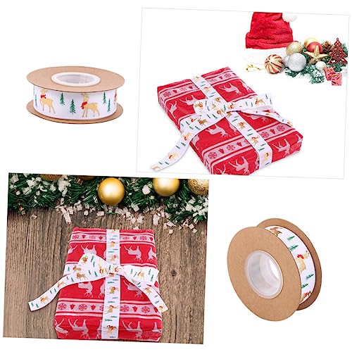 Operitacx Weihnachtliches Geschenkband Breit mit Goldenem Hirschmotiv Dekoratives DIY Band für Weihnachtsbaum und Geschenkverpackung Festlich und Leicht Tragbar Operitacx Weihnachtliches Geschenkband Breit mit Goldenem Hirschmotiv Dekoratives DIY Band für Weihnachtsbaum und Geschenkverpackung Festlich und Leicht Tragbar von Operitacx