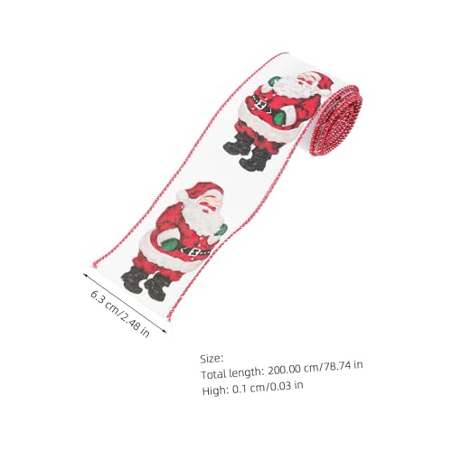 Operitacx Weihnachtsband Stoff Weihnachtsmann Weiß Festliches Geschenkband für Auto und Innenraumdekoration Bastelband für Party und Feiertage Operitacx Weihnachtsband Stoff Weihnachtsmann Weiß Festliches Geschenkband für Auto und Innenraumdekoration Bastelband für Party und Feiertage von Operitacx
