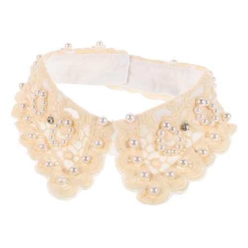 Operitacx Weißer Spitzenkragen mit Perlenbesatz Abnehmbarer Vintage Fake Kragen aus Polyester für Eleganter Blusenkragen Einsatz Modisches Einfach zu Tragen und Vielseitig Kombinierbar Operitacx Weißer Spitzenkragen mit Perlenbesatz Abnehmbarer Vintage Fake Kragen aus Polyester für Eleganter Blusenkragen Einsatz Modisches Einfach zu Tragen und Vielseitig Kombinierbar von Operitacx