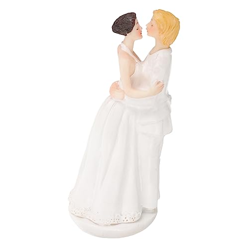 Operitacx Western-Hochzeitstorte-Puppe-Harz-Ornamente Braut aufdecken aus Oh Party bücherregal dekoration buchregal dekoration valentinsdekoration Kuchen -Dekore Hochzeits-Cupcakes-Topper von Operitacx