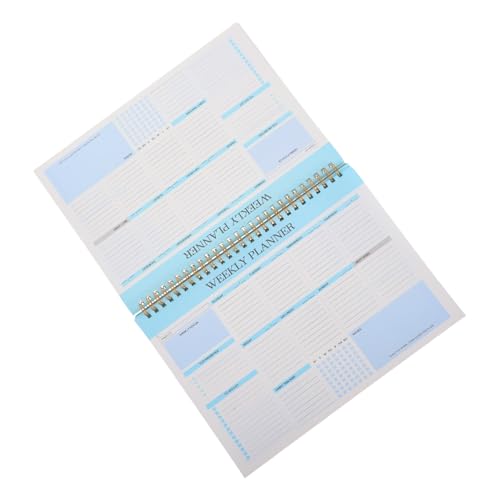 Operitacx Wochenplaner Notizblock spiralblock Student Hardcover Spiral Notebook einfach wöchentlicher Gewohnheitstracker wöchentlicher Schreibtischplaner Pad machen Wochenkalender Eisen Blau Operitacx Wochenplaner Notizblock spiralblock Student Hardcover Spiral Notebook einfach wöchentlicher Gewohnheitstracker wöchentlicher Schreibtischplaner Pad machen Wochenkalender Eisen Blau von Operitacx