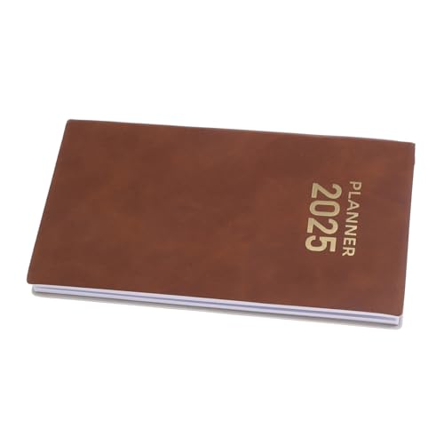 Operitacx Zeitmanagement-Kalender Routine Kalender-Notizbuch Slot Wochenplaner Buch planen Notizbuch für Projektplaner Notizblöcke für die Arbeit Täglicher Zeitplan Notizblock Papier Braun von Operitacx