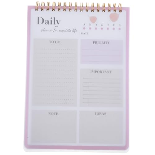 Operitacx Zeitmanagement-Notizblock Planenplaner Zu Wochenplaner Notizblock Monatsplaner täglich schülerkalender Studienplaner Terminplaner-Tagebuch Büroplaner zeitplan notizbuch Papier Rosa von Operitacx