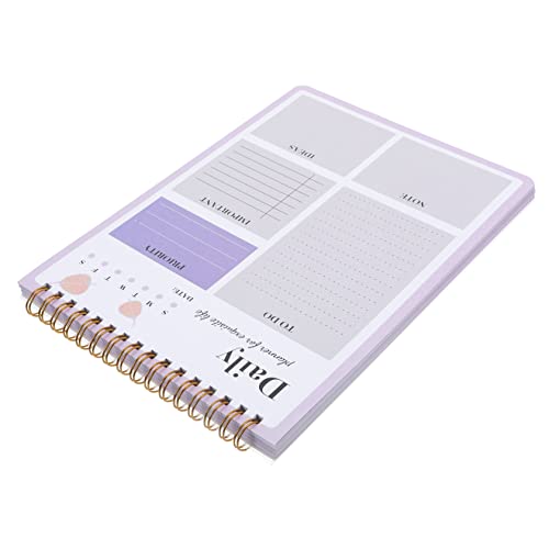 Operitacx Zeitmanagement-Notizblock arbeiten Akademisches Planermanagement Slots Planer zu tun Täglicher Planer Notizbuch Büroplaner effizientes Planpad Wochenplan Notizblock Papier Violett von Operitacx