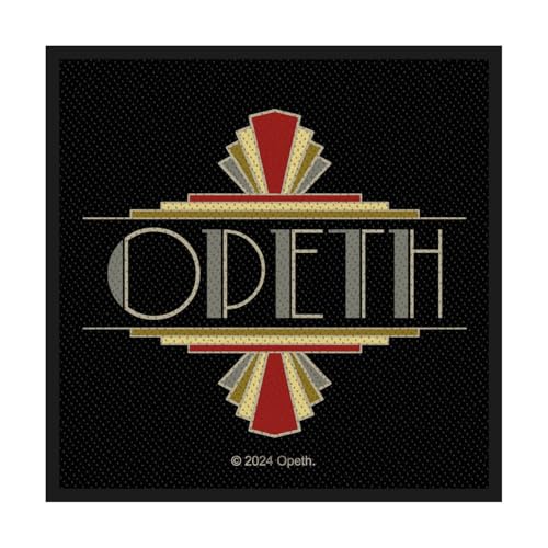 Opeth Gewebter Art-Deco-Aufnäher mit Logo, 100 mm x 100 mm, Schwarz Opeth Gewebter Art-Deco-Aufnäher mit Logo, 100 mm x 100 mm, Schwarz von Opeth