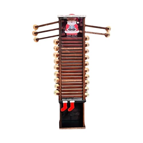2024 Countdown des Weihnachtsmanns unter dem Kamin, Adventskalender des Weihnachtsmanns, der Boden des Kamins, Adventskalender, aus Holz, interessanter Dekorationstisch von Opilroyn