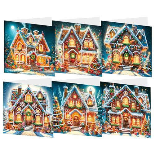 5D-Mal-Grußkarten-Set, handgefertigte Grußkarten mit farbenfroher Kunstmalerei, HK-37, Diamant-Malerei, Grußkarte mit Diamant-Stickerei, Weihnachtsgrußkarte 5D-Mal-Grußkarten-Set, handgefertigte Grußkarten mit farbenfroher Kunstmalerei, HK-37, Diamant-Malerei, Grußkarte mit Diamant-Stickerei, Weihnachtsgrußkarte von Opilroyn