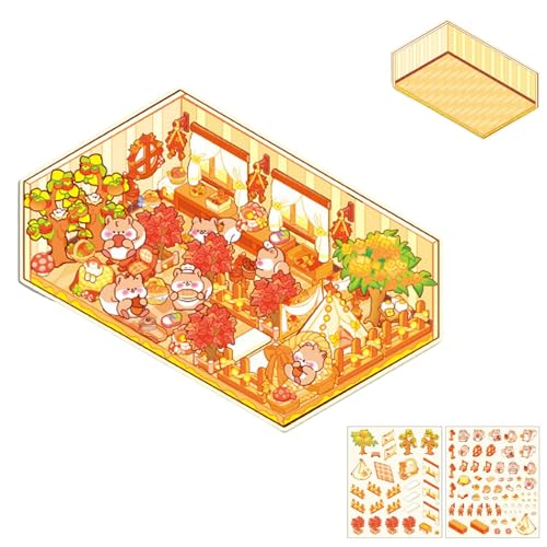 Aufkleber Szenen für Erwachsene, Sticker House - Miniatur-3D-Cartoon-Szenenaufkleber | Kreative Buchdekoration, Tagebuchwerkzeuge, buntes multifunktionales buntes Spielzeug für rag Aufkleber Szenen für Erwachsene, Sticker House - Miniatur-3D-Cartoon-Szenenaufkleber | Kreative Buchdekoration, Tagebuchwerkzeuge, buntes multifunktionales buntes Spielzeug für rag von Opilroyn