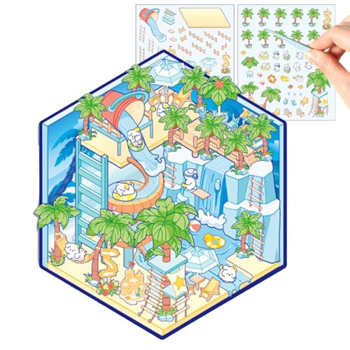 Aufkleberszenen für Erwachsene, Sticker House | Lustige 3D-Cartoon-Dokale, kreative Buchdekoration, Tagebuchwerkzeuge, buntes multifunktionales Spielzeug für Aufkleberszenen für Erwachsene, Sticker House | Lustige 3D-Cartoon-Dokale, kreative Buchdekoration, Tagebuchwerkzeuge, buntes multifunktionales Spielzeug für von Opilroyn