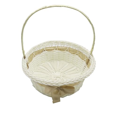 Blumenkorb für Hochzeiten, handgefertigter Süßigkeitenkorb mit Griff, geflochtene Blumenkörbe aus Rattan, Mehrzweckkorb für Blumenarrangements, geflochtener Aufbewahrungskorb für Blumenkorb für Hochzeiten, handgefertigter Süßigkeitenkorb mit Griff, geflochtene Blumenkörbe aus Rattan, Mehrzweckkorb für Blumenarrangements, geflochtener Aufbewahrungskorb für von Opilroyn