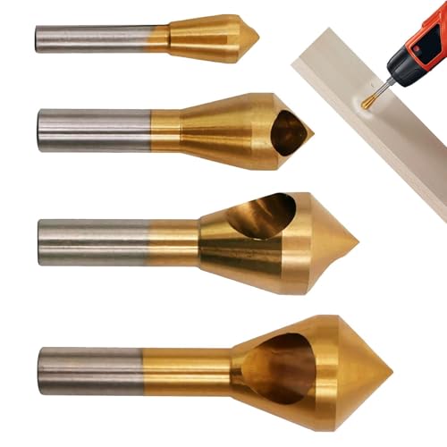Entgratungswerkzeug für Fasen, Fräswerkzeug – 4 x Holzfase, Fräser, Entgratbohrer, Werkzeuge, Entgratwerkzeuge, 90-Grad-Fräser für Sperrholz, Holz, Entgratungswerkzeug für Fasen, Fräswerkzeug – 4 x Holzfase, Fräser, Entgratbohrer, Werkzeuge, Entgratwerkzeuge, 90-Grad-Fräser für Sperrholz, Holz, von Opilroyn