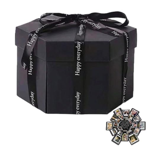 Geschenkbox – Kreative schwarze Box für Fotoalbum | Geschenkverpackung für Scrapbooking, Liebeserinnerungen, Geburtstag, Weihnachten, Annivers Geschenkbox – Kreative schwarze Box für Fotoalbum | Geschenkverpackung für Scrapbooking, Liebeserinnerungen, Geburtstag, Weihnachten, Annivers von Opilroyn