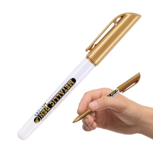 Glitzer-Farbstifte, Metalllackstifte - Ausbleichbeständige Felsmalstifte Goldener Permanentmarker | Leichter Permanent-Lackstift Filzstifte Glitzer-Farbstifte, Metalllackstifte - Ausbleichbeständige Felsmalstifte Goldener Permanentmarker | Leichter Permanent-Lackstift Filzstifte von Opilroyn
