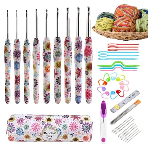 Häkelnadel-Set, Häkelnadeln für Anfänger, bedruckte lange Stricknadeln | Handgemachtes Projekt-Zubehör, Handstrick-Kunstwerkzeuge für Hüte, Publikum Häkelnadel-Set, Häkelnadeln für Anfänger, bedruckte lange Stricknadeln | Handgemachtes Projekt-Zubehör, Handstrick-Kunstwerkzeuge für Hüte, Publikum von Opilroyn