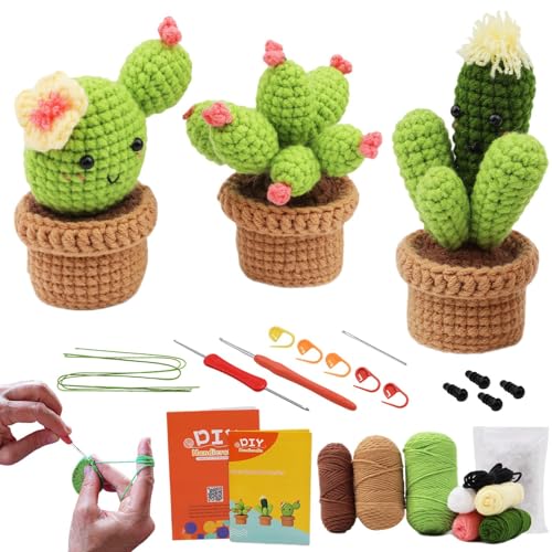 Häkelset für Anfänger Plants – Dekorationen zum Stricken aus Wolle, Häkelset, Pflanzen-Set aus Wolle mit Baumwollmaterial, Bastelset für Pflanzen zum Häkeln Häkelset für Anfänger Plants – Dekorationen zum Stricken aus Wolle, Häkelset, Pflanzen-Set aus Wolle mit Baumwollmaterial, Bastelset für Pflanzen zum Häkeln von Opilroyn