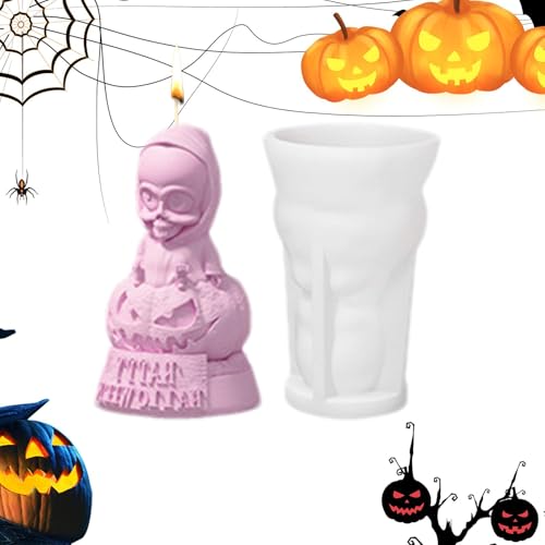 Halloween-Kerzenformen, 3D-Kerzenformen für Halloween, niedliche Formen zur Herstellung von Geisterkerzen | 3D-Silikonformen für Epoxidharz, Fat-Aromatherapie-Kerzen von Opilroyn