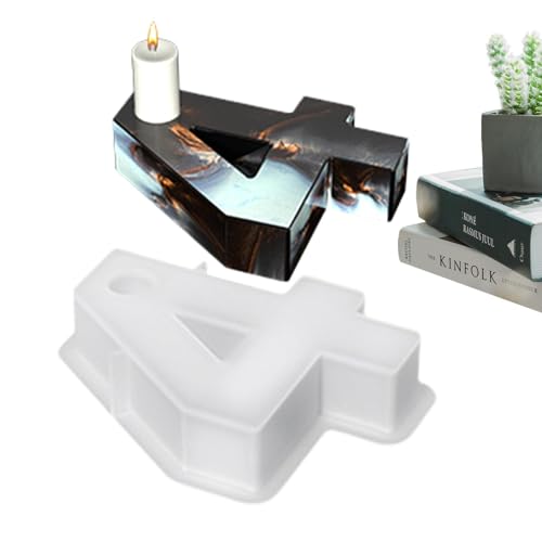 Kerzenhalter mit Zahlen, Kerzenhalter-Formen - Silikonform für Kerzenleuchter mit Zahlen DIY - Epoxid-Gießform für Kerzenhalter, Silikonformen von Opilroyn