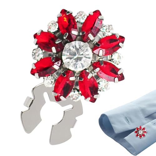 Knopfabdeckungen für Frauen, Strass-Knopfabdeckungen | Elegante Knopfabdeckung für Hemdverzierungen | Ärmelknopfclips, schicke Kleidungsdekoration für Hemden, r von Opilroyn