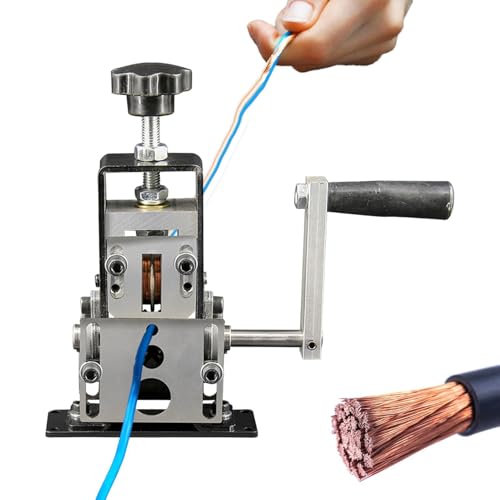 Kurbelabisolierer – Professionelles Abisolierwerkzeug für Kupfer, manuelle Abisoliermaschine, Abisoliermaschine mit Kurbel oder Bohrer, Abisoliermaschine für Kupferdraht und Scart-Kabel von Opilroyn
