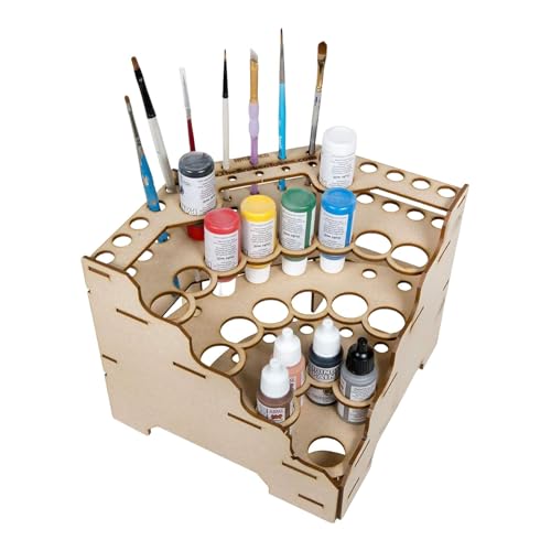 Lack-Organizer, Lackhalter aus Holz - Aufbewahrungsregal für Lack, Organizer für Lackflaschen mit mehreren Ebenen, Pinselhalter, modulares für Flaschen Lack-Organizer, Lackhalter aus Holz - Aufbewahrungsregal für Lack, Organizer für Lackflaschen mit mehreren Ebenen, Pinselhalter, modulares für Flaschen von Opilroyn