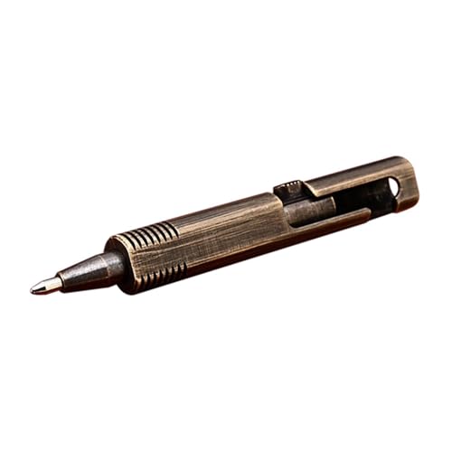 Messing-Kugelschreiber - Premium Metall Schreibgerät, nachfüllbarer Messingstift | Messingstift, stilvoller Executive Stift, glattes Schreiben Kugelschreiber, klassischer Metallstift Kleine Stifte für von Opilroyn