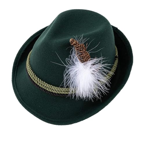 Oktoberfest Kopfbedeckung mit Federn - Weiche Bayerische Hüte, Deutscher Hut 'Oktoberfest,Bequemer Hut, Rollenspielhüte Mit Federn, Alpine Hüte Für Halloween, Oktoberfest Kopfbedeckung mit Federn - Weiche Bayerische Hüte, Deutscher Hut 'Oktoberfest,Bequemer Hut, Rollenspielhüte Mit Federn, Alpine Hüte Für Halloween, von Opilroyn
