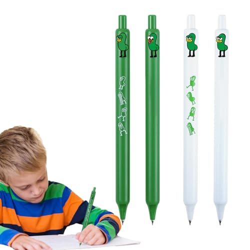 Opilroyn Ästhetische Kugelschreiber, schwarze Gelschreiber, 0,42 mm feine Spitze, einziehbare Gelschreiber, flüssiges Schreiben, Bürozubehör für Weihnachtsstrümpfe von Opilroyn