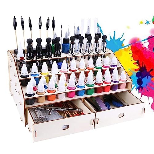Opilroyn Aufbewahrung des Farbracks - Pigmentregal für Pinsel - Tragbarer Pinsel Organizer mit großer Kapazität, Rack für Kunsthandwerk Malerei für Farben von Opilroyn