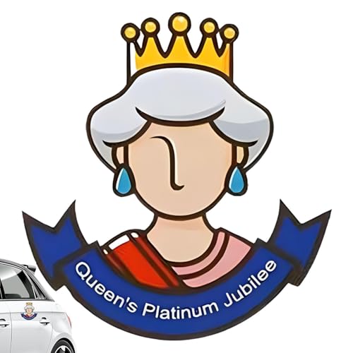 Opilroyn Autoaufkleber von Königin Elizabeth II, Platin Jubiläum Aufkleber und Abziehbilder, langlebiger Fensteraufkleber, Gedenkaufkleber für LKW Opilroyn Autoaufkleber von Königin Elizabeth II, Platin Jubiläum Aufkleber und Abziehbilder, langlebiger Fensteraufkleber, Gedenkaufkleber für LKW von Opilroyn